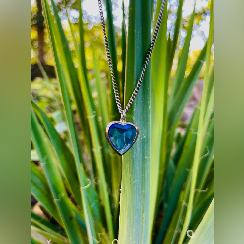 Blue Heart Necklace
